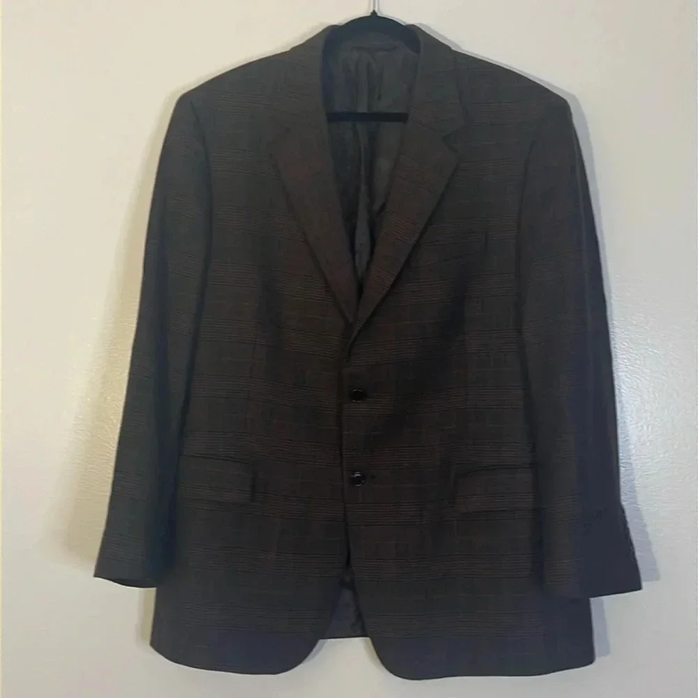 Brooks Brothers | Wool & Cashmere suit jacket sport coat Plaid Men’s size 45R